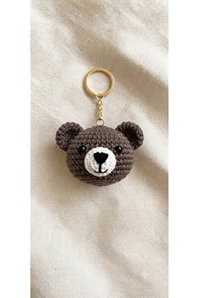 Amigurumi ayıcık anahtarlık kahve