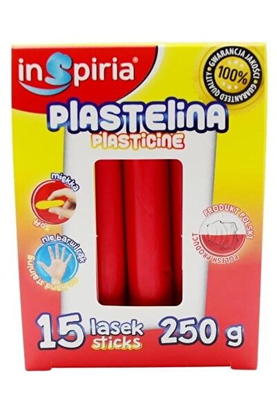 Inspiria Plastilina, Inspiria, 15 betisoare, Rosu, 250g