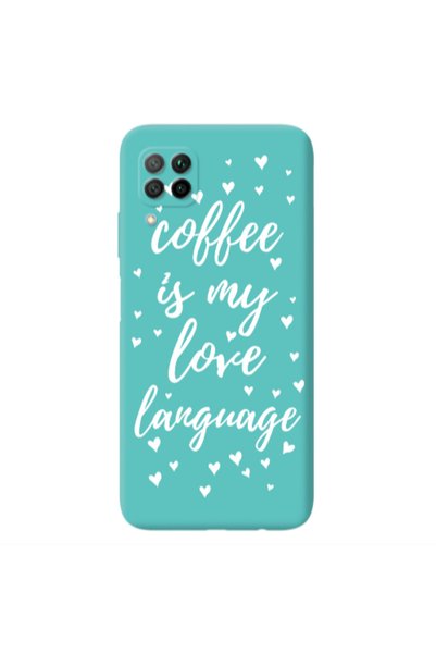 Other Huawei P40 Lite Coffe is my love language Turquoise Colored Silicone TP...