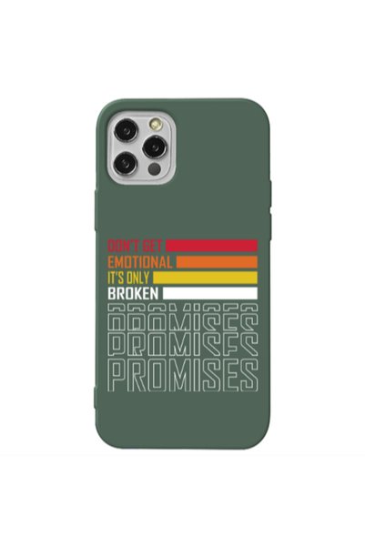 Other Apple iPhone 12 Pro Dont Get Emotional Dark Green Colored Silicone TPU ...