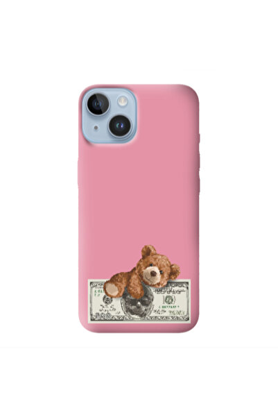Other Apple iPhone 14 Money Style Pink Colored Silicone TPU Θήκη