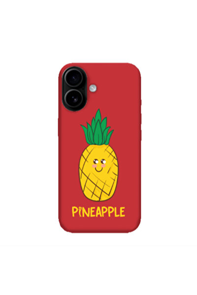 Other Apple Iphone 16 plus Pineapple Red Colored Silicone TPU Θήκη