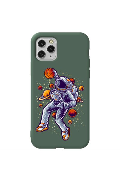 Other Apple iPhone 11 Pro Max Space Basketball Dark Green Colored Silicone TP...
