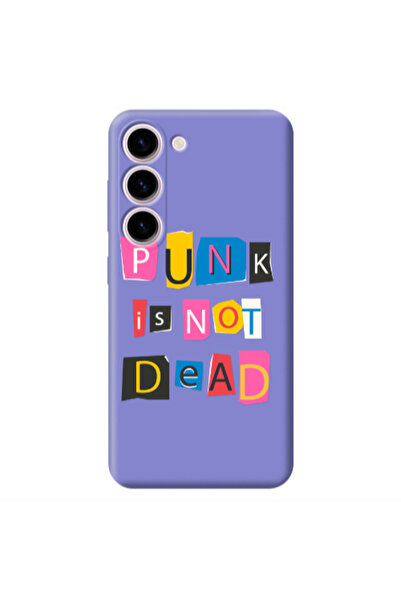 Other Samsung S23 Plus Punk is not Dead Purple Colored Silicone TPU Θήκη