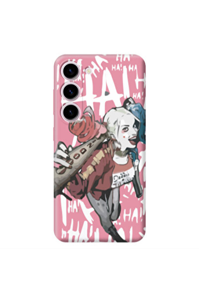 Other Samsung S23 Plus Ha Ha Ha Pink Colored Silicone TPU Θήκη