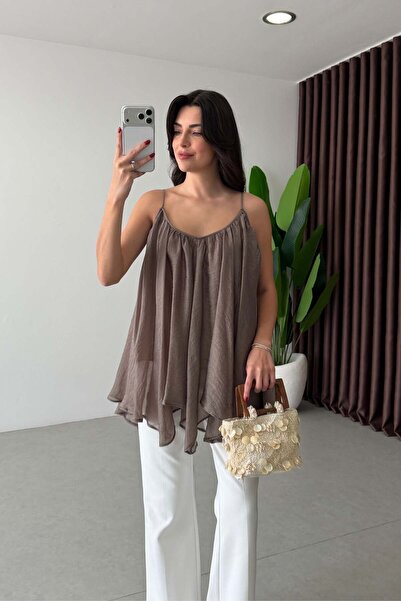 Lady Pixie Flounce Chiffon Blouse