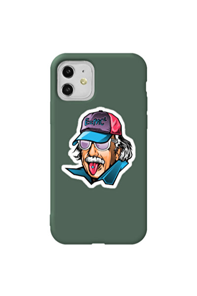 Other Apple iPhone 11 Einstein Dark Green Colored Silicone TPU Θήκη