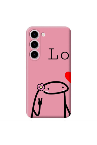 Other Samsung S23 Plus Love 1 Pink Colored Silicone TPU Θήκη