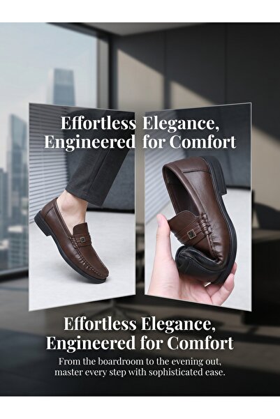 GlobalOne Mart Business Casual Slip On Leather Working Shoes for Men Cloud So...