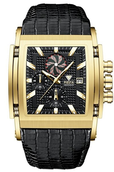 Fiesta F25011M Leather Strap Men's Wristwatch