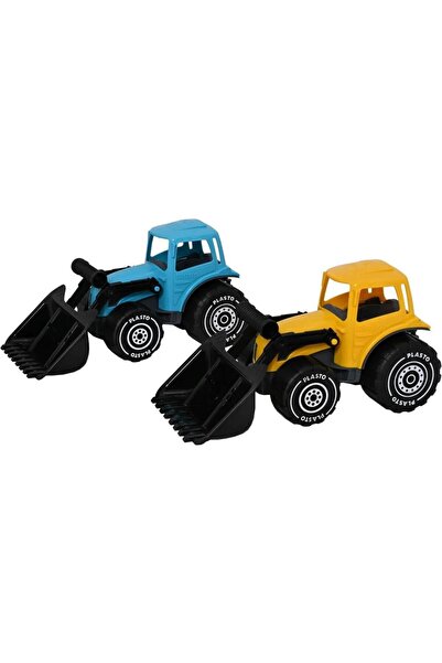 Plasto Tractor jucarie cu incarcator frontal, 32 cm, pentru 12 luni+, Multico...