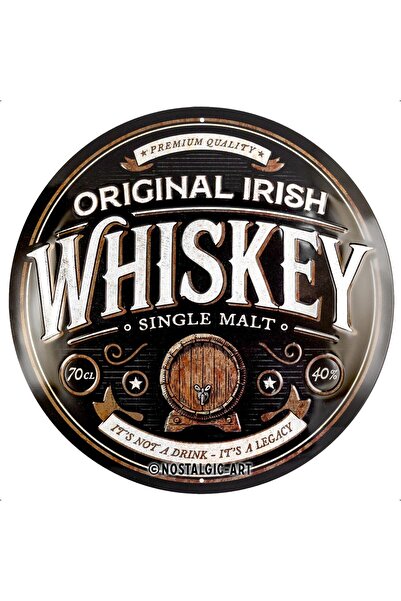 Nostalgic Art Nostalgic-Art Retro Sac Levha, Ø 35 cm, Whisky original irlande...