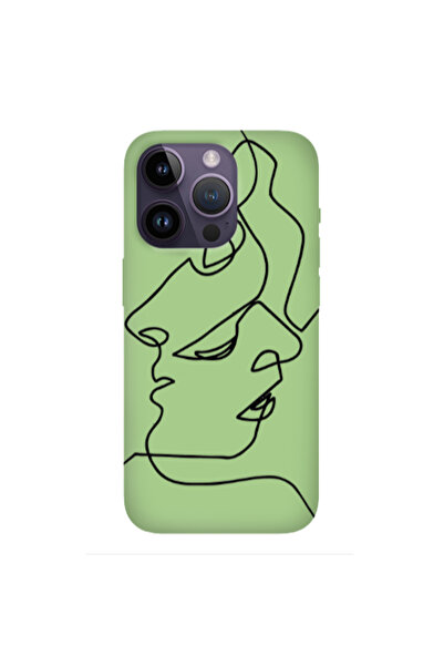 Other Apple iPhone 14 Pro Max intertwined Light Green Colored Silicone TPU Θήκη