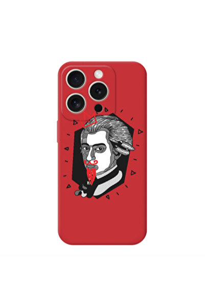 Other Apple iPhone 15 Pro Max Bearded Red Colored Silicone TPU Θήκη