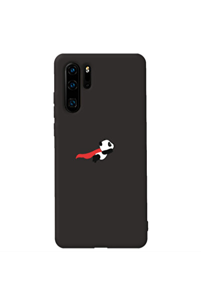 Other Huawei P30 Pro kite flying panda Black Colored Silicone TPU Θήκη