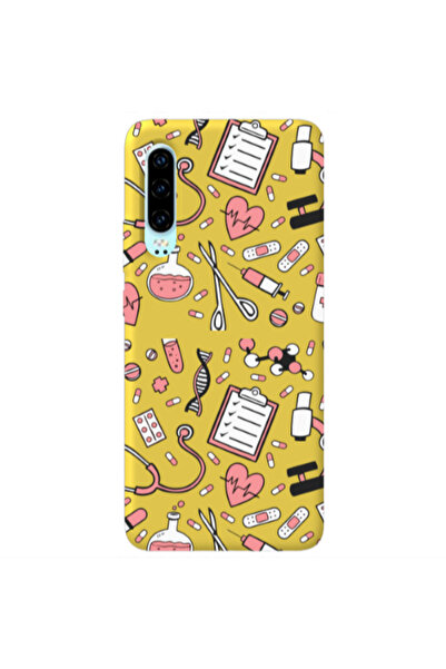 Other Huawei P30 Laboratory Yellow Colored Silicone TPU Θήκη