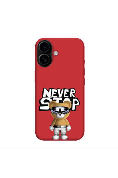 Other Apple Iphone 16 plus Never stop Red Colored Silicone TPU Θήκη