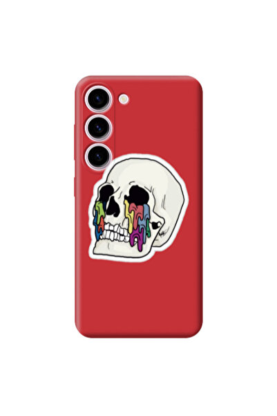 Other Samsung S23 Plus Skull Red Colored Silicone TPU Θήκη