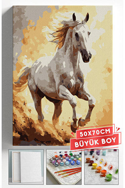 Akihabara Sayılarla Boyama Hobi Seti Çerçeveli Numaralı Tuval Fırça Boya Dahi...