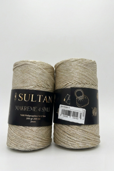 hobi dünyası evim 1 Adet Makrome 4 Simli İp 200 Gram 200 Metre 2 mm Çanta Cüz...