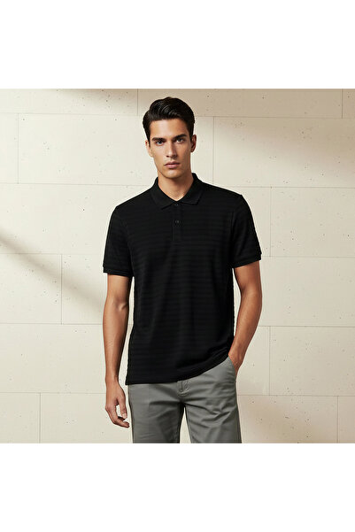 FAV Men Short Sleeves Textured Polo T-shirt
