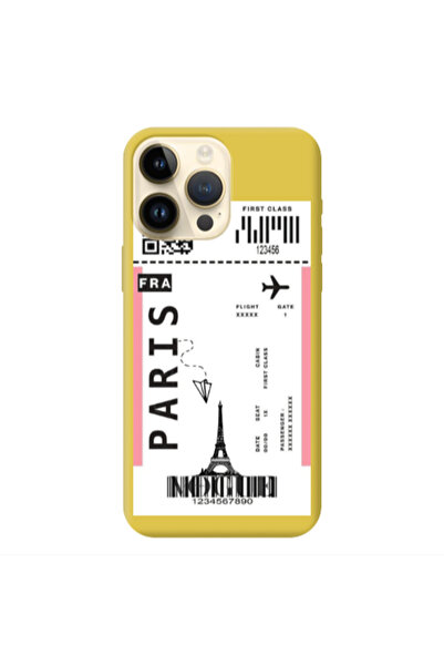 Other Apple iPhone 13 Pro Max Paris FRA Yellow Colored Silicone TPU Θήκη