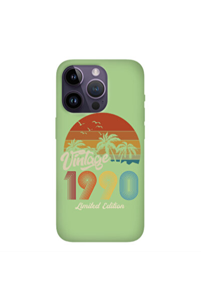 Other Apple iPhone 14 Pro Max Vintage Light Green Colored Silicone TPU Θήκη