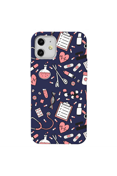 Other Apple iPhone 12 Laboratory Dark blue Colored Silicone TPU Θήκη