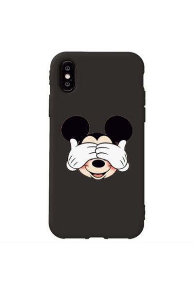Other Apple iPhone Xs Max Mickeyy Black Colored Silicone TPU Θήκη