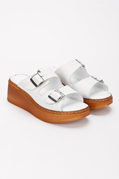 ENDER STEPS Inside and Outside, 100% Genuine Leather Platform Sole Double-Str...