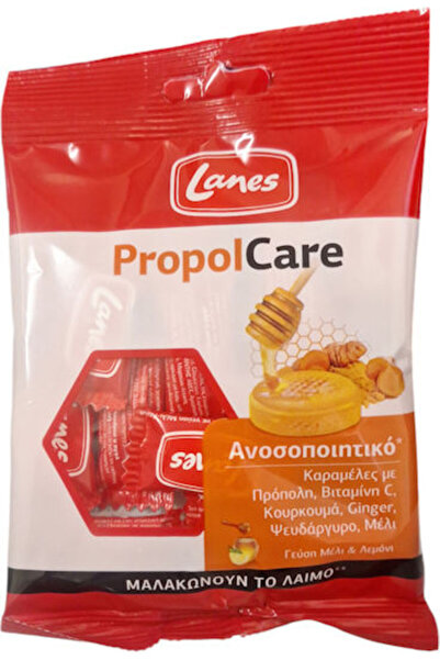 Lanes | PropolCare | Καραμέλες με Γεύση Μέλι &amp; Λεμόνι | 54gr