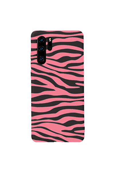 Other Huawei P30 Pro Pink Zebra Black Colored Silicone TPU Θήκη