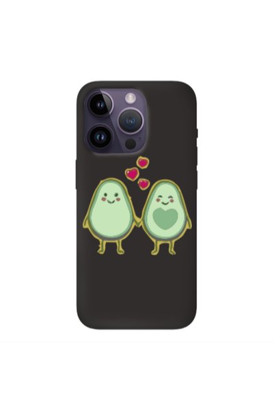 Other Apple iPhone 14 Pro Avocados Black Colored Silicone TPU Θήκη