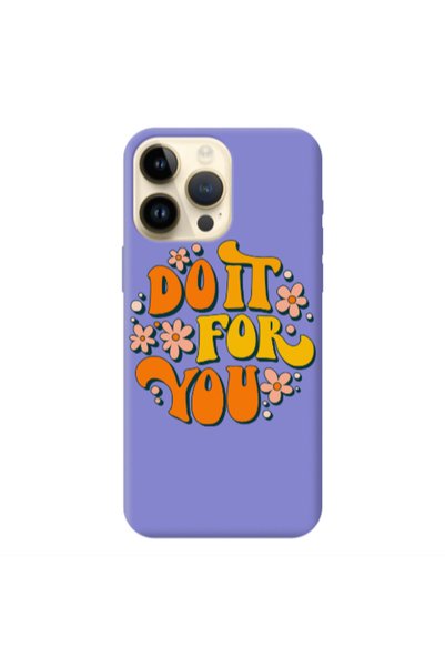 Other Apple iPhone 13 Pro Max Do it For You Purple Colored Silicone TPU Θήκη