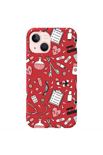 Other Apple iPhone 13 Laboratory Red Colored Silicone TPU Θήκη