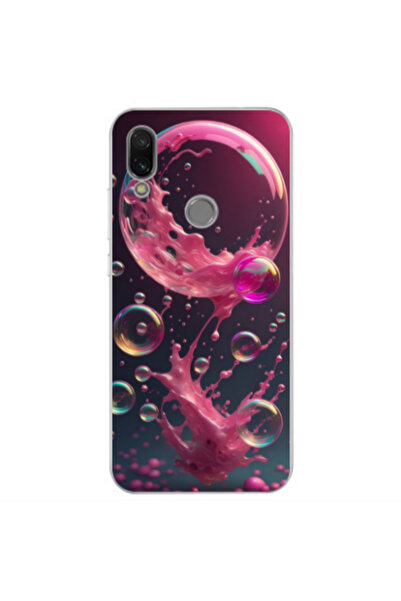 Other Xiaomi Redmi Note 7 Pink balloon Transparent Silicone TPU Θήκη