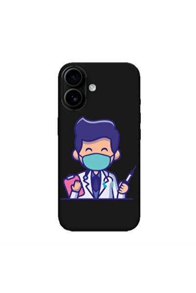 Other Apple Iphone 16 plus Specialist Doctor Black Colored Silicone TPU Θήκη