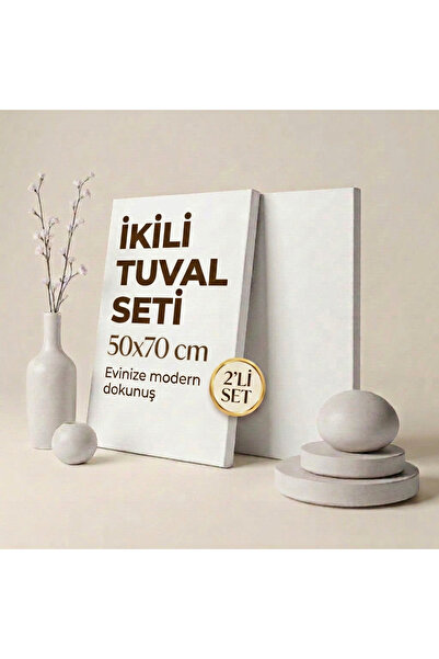 Lona Sanat İkili Tuval Seti 50x70 cm Modern Dekoratif Duvar Tablosu