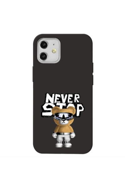 Other Apple iPhone 12 Never stop Black Colored Silicone TPU Θήκη