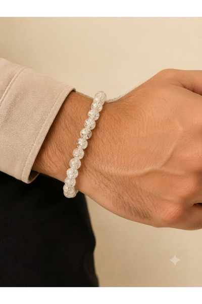 Leyandoğaltaş Leyan Natural Stone Najaf Stone 8 mm 21 cm Special Design Bracelet