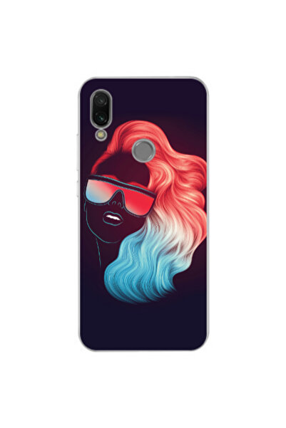 Other Xiaomi Redmi Note 7 Girl with glasses Transparent Silicone TPU Θήκη