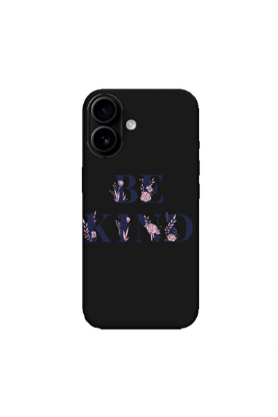 Other Apple Iphone 16 plus Be Kind Black Colored Silicone TPU Θήκη