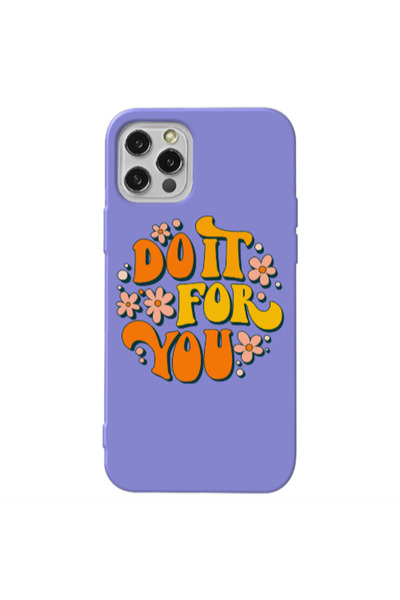 Other Apple iPhone 13 Pro Do it For You Purple Colored Silicone TPU Θήκη
