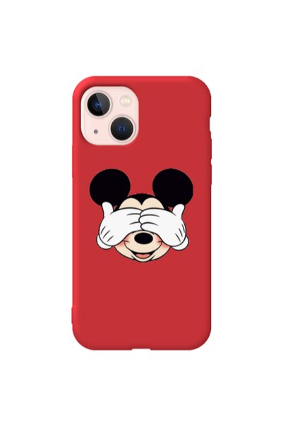 Other Apple iPhone 13 Mickeyy Red Colored Silicone TPU Θήκη