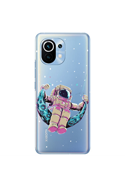 Other Xiaomi Mi 11 Astronaut swinging on the moon Transparent Silicone TPU Θήκη
