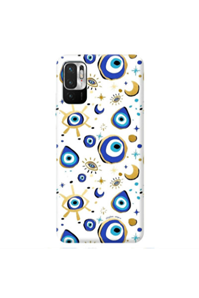 Other Xiaomi Redmi Note 10 Pro 5G Gold evil eye beads Transparent Silicone TP...