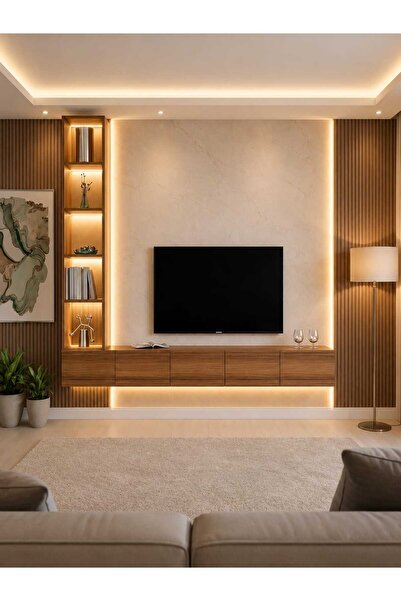 rava sa Hanging Tv Table with Side Library