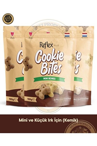 Reflex Plus Cookie Bites Mini Bones Köpek Ödül Maması Seti 3x150 gr - Ödül At...