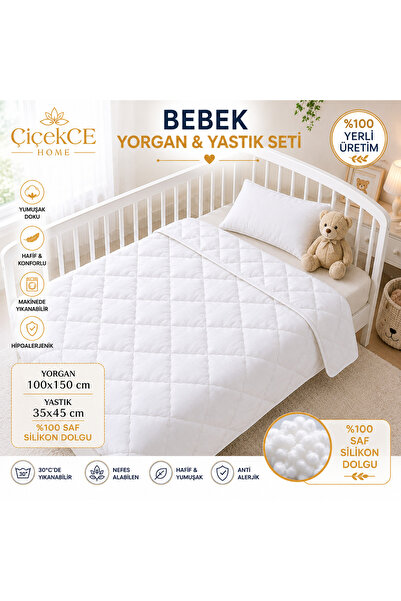 Çiçekce Home evinize renk katar Bebek Yorganı +1 adet bebek yastığı