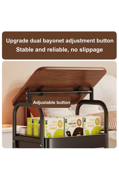 RollsTimi Solid wood feeling can flip the desktop mobile cart
